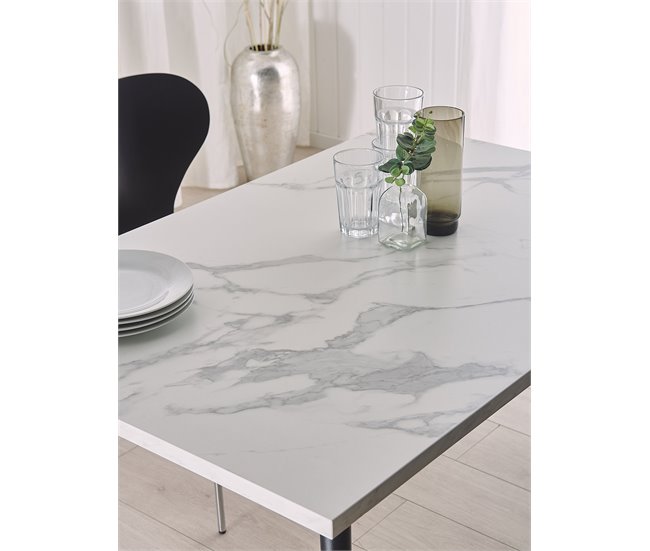 Beliani Mesa de refeições para 4 pessoas SANTIAGO 80x120 Branco