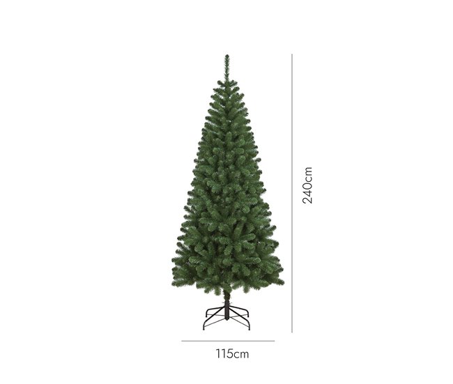 Árvore de Natal de efeitos reais Verde/ Cinza