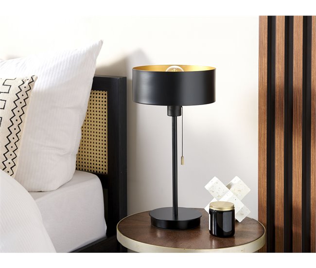 Beliani Candeeiro de mesa ARIPO Preto