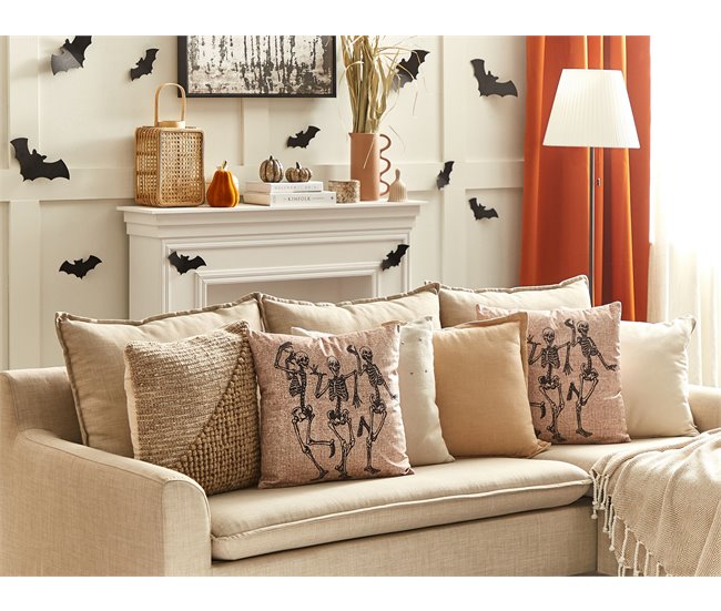 Beliani Almofada decorativa MORTESTI Bege