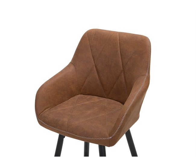 Beliani Silla de bar DARIEN Dourado