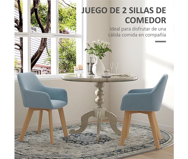 Cadeiras de Sala de Jantar Azul