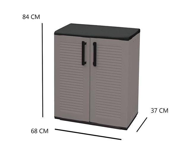 Armário exterior em PVC Cinza