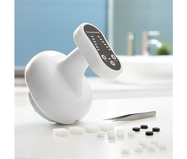 Aparelho de Massagem Anticelulítico Recarregável por Sucção e Calor .. Branco