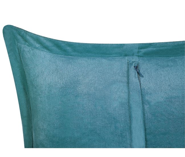Conjunto de almofadas decorativas ZINNIA Beliani 47x27 Azul/ Verde