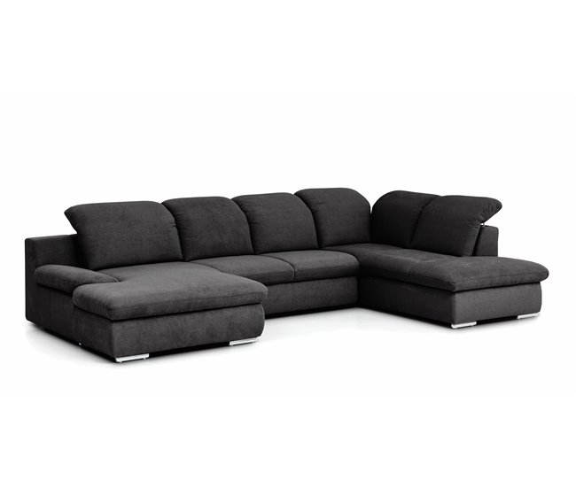 Sofá de canto ISONA com cama Antracite