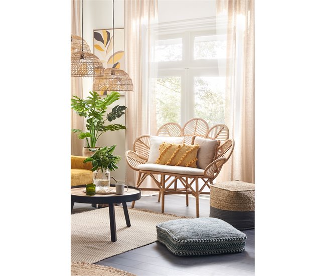 Beliani Almofada decorativa AYROOR 2er Set Mostarda