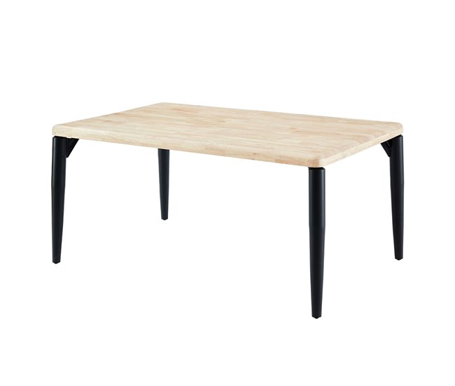 Mesa de jantar fixa moderna napi com pernas de metal