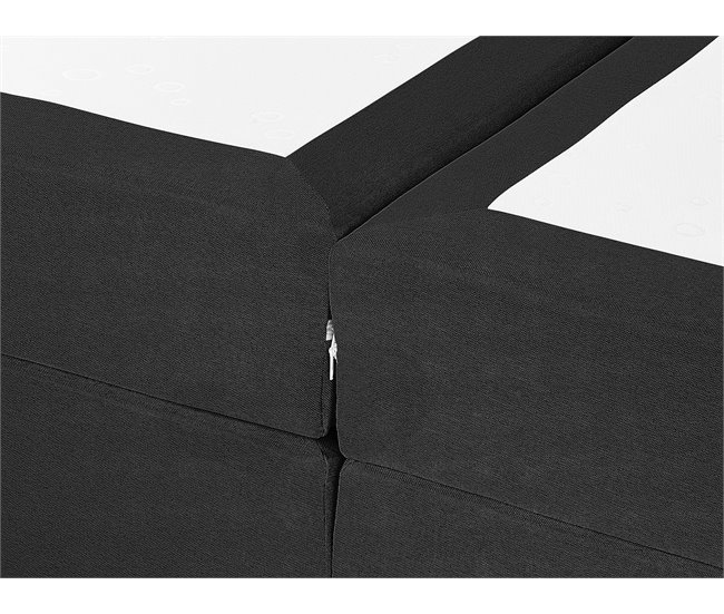 Beliani Cama continental Poliéster PRESIDENT 170x210 Preto