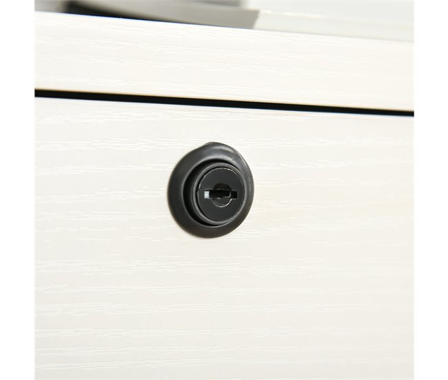 Armário para Arquivos Melamina de Madeira e Metal Vinsetto Branco