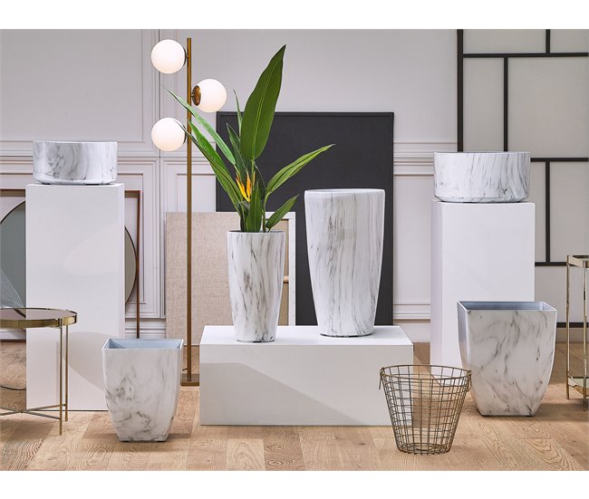 Beliani Conjunto de 2 vasos para plantas MIRO 