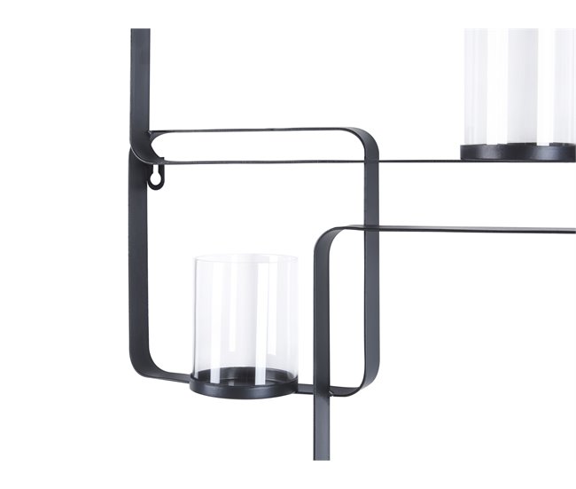 Beliani Candelabro PALAWAN Preto