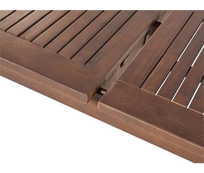 Beliani Mesa extensível CESANA 100x180 Castanho