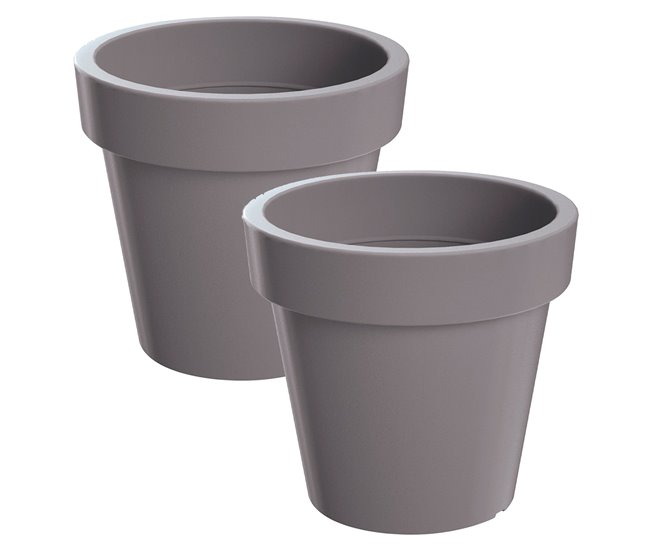 2x lofly plástico pote Cinza
