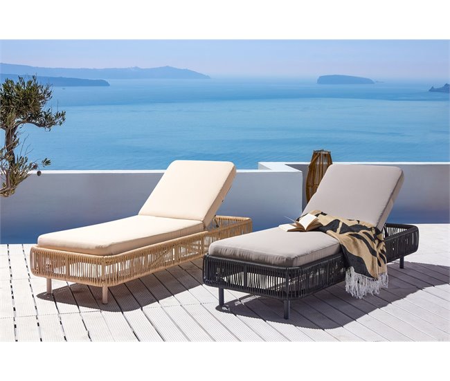 Beliani Cadeira lounge/relax OSINI Cinza