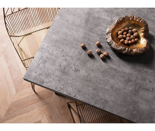 Beliani Mesa de centro BLACKPOOL 90x160 Cinza Claro