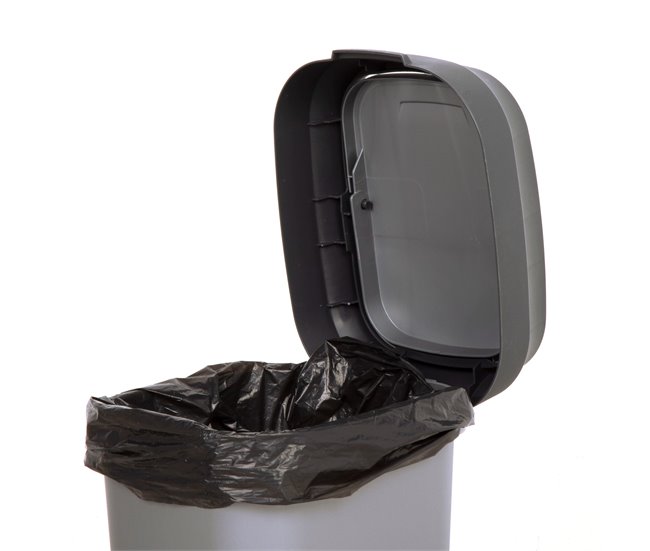Curver Caixote do lixo com tampa basculante Dual Swing 50L Cinza
