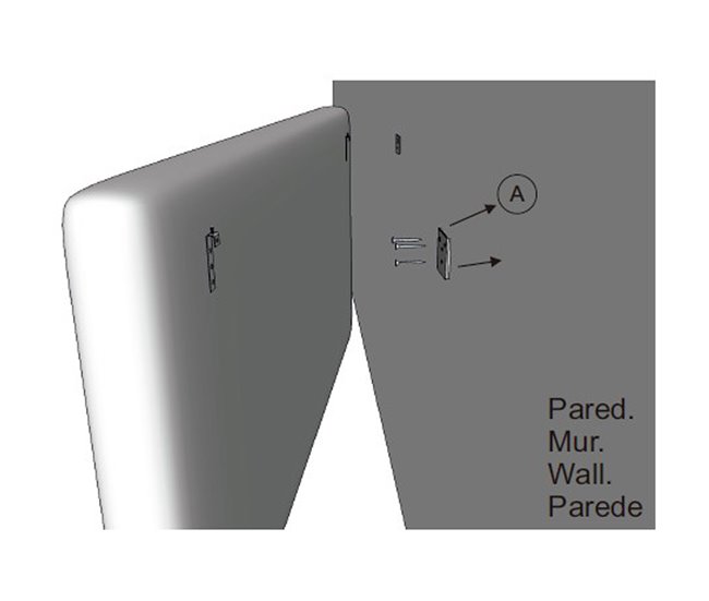  Cabeceira estofada Rombo 140x60 cm 160 Branco