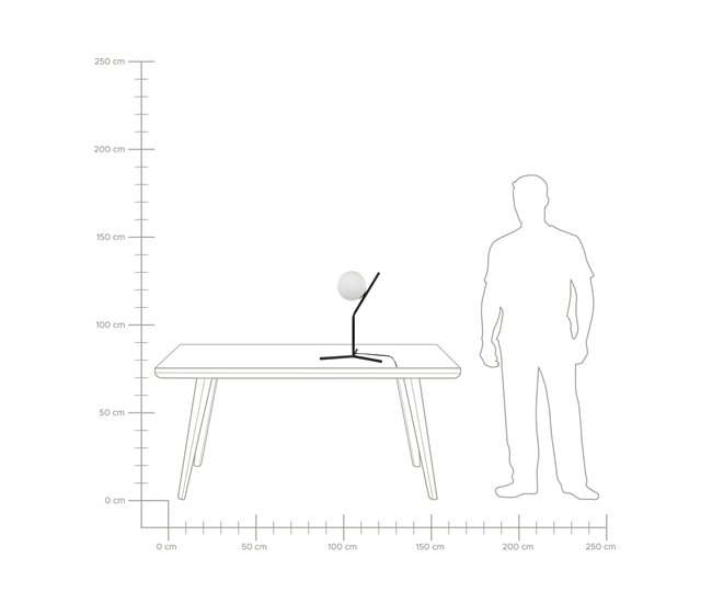 Beliani Candeeiro de mesa WAPITI Branco/ Preto