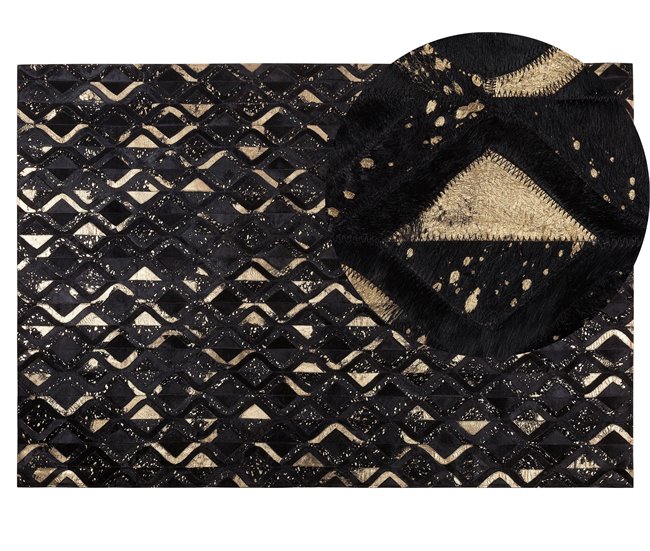 Beliani Pelos curtos DEVELI 140x200 Preto