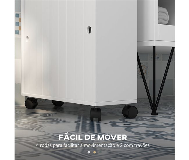 Armário Auxiliar Casa de Banho MDF kleankin, casa - casa de banho Branco