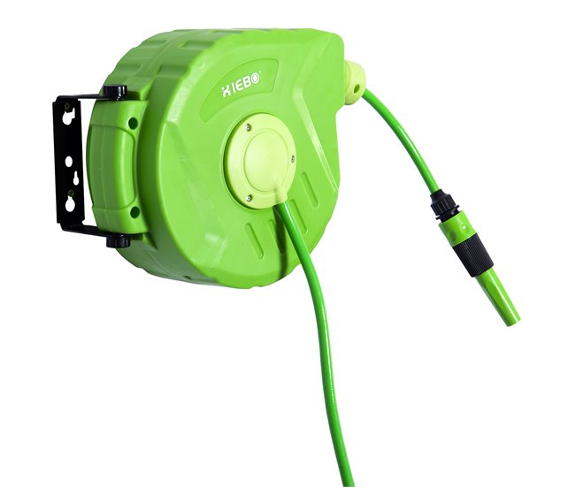 Carretel de Mangueira PP e PVC Outsunny, varanda e jardim - rega Verde