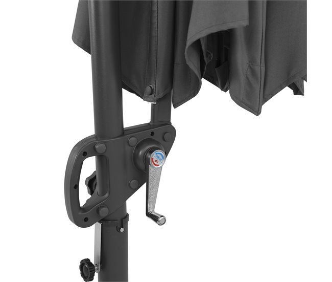 Guarda-sol ABBY 300x300x245cm Cinza Escuro