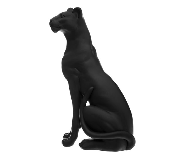 WELL HOME - Estatueta de Pantera de Resina Preto