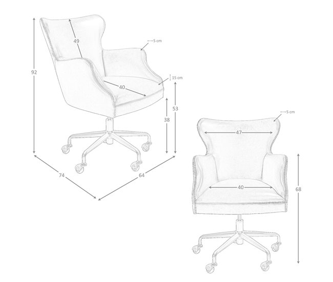 ANGEL CERDA Cadeira giratória em pele castanha escura AlumÍnio