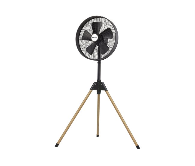 Exclusivo ventilador de tripé vintage Preto