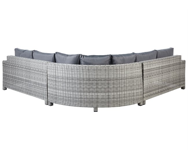 Beliani Conjunto lounge TEGLIO Cinza Escuro