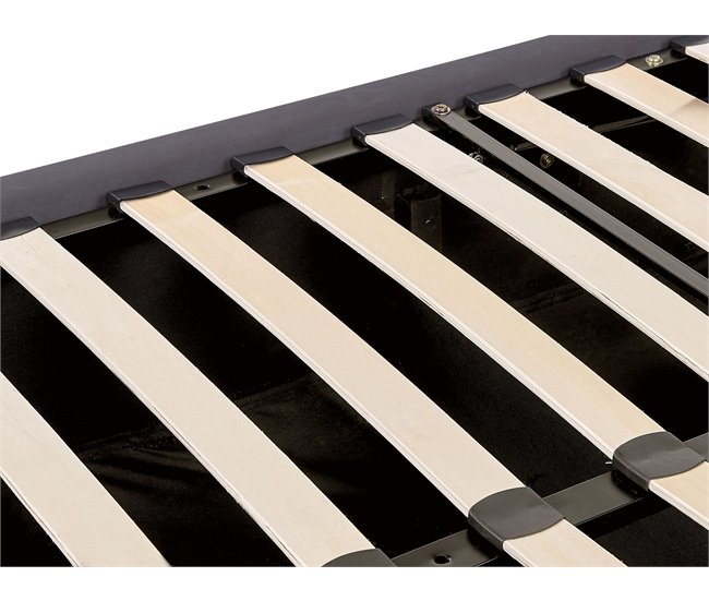 Beliani Cama com armazenamento Veludo LUBBON 170x217 Cinza