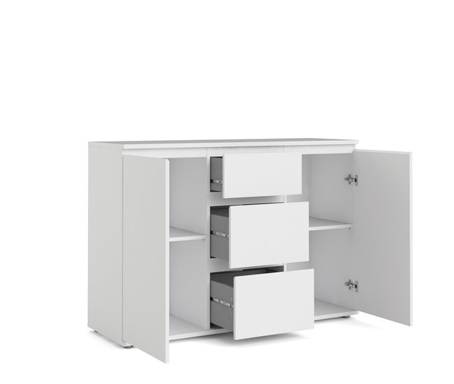 Aparador 2 portas e 3 gavetas NOVA Branco