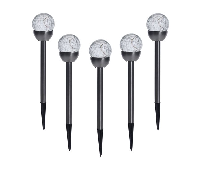 Well Home Conjunto de 5 Luzes Solares Cromada