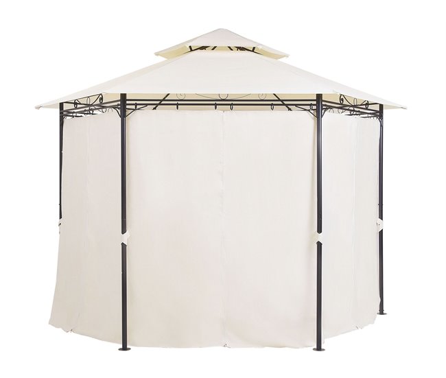 Beliani Pérgola de Jardim PORTEL 350x350 Bege
