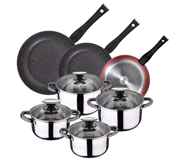 3 pacote de remendo + 8pc Bateria de cozinha Multicor