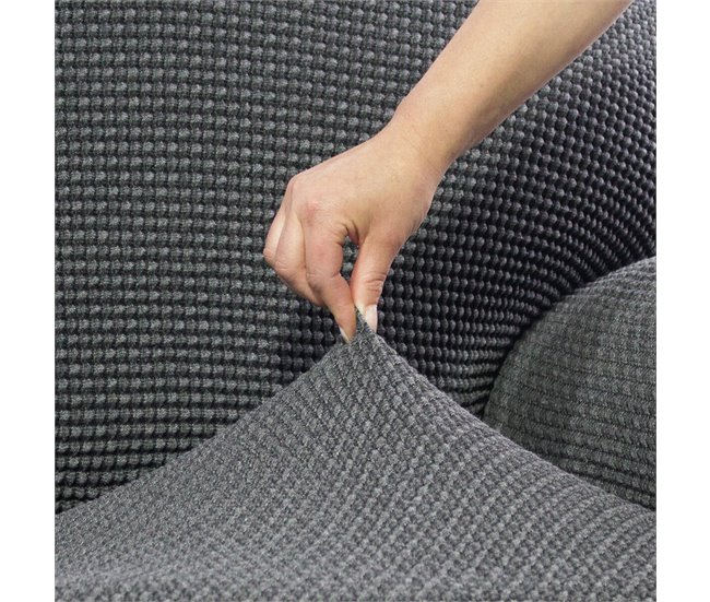 Cobertura para chaise longue com braço esquerdo curto NIAGARA Cinza Escuro