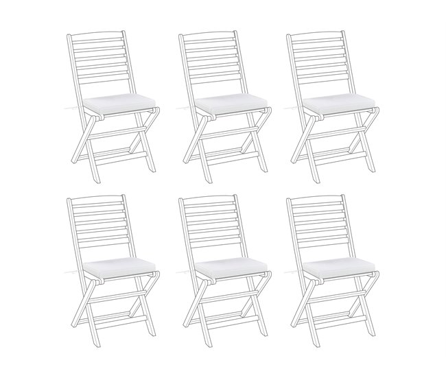 Beliani Almofada de assento para exterior TOLVE Branco/ Bege