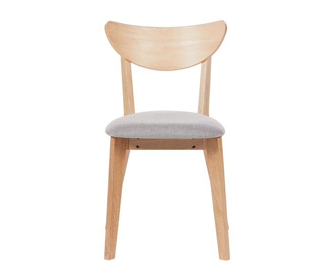 Beliani Silla de comedor ERIE Castanho Claro