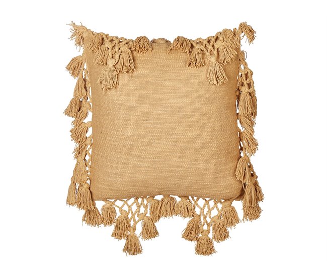 Beliani Almofada decorativa OLEARIA 45x45 Areia