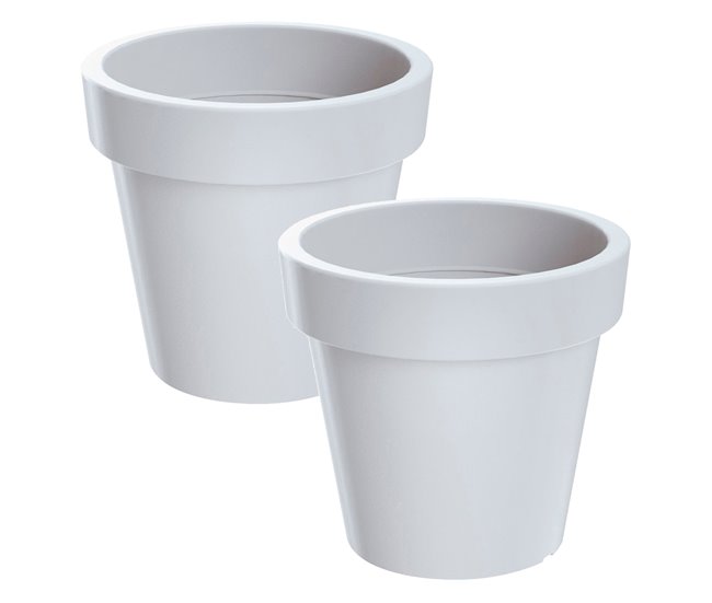 2x lofly plástico pote Branco