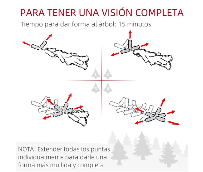 Árvore de Natal Metal e PVC HOMCOM, casa - natal Verde