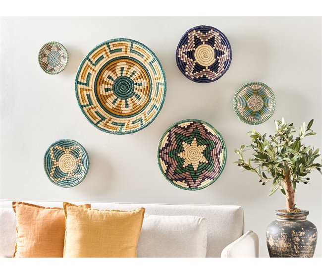 Beliani Decoração de parede NAMDINH Verde Escuro