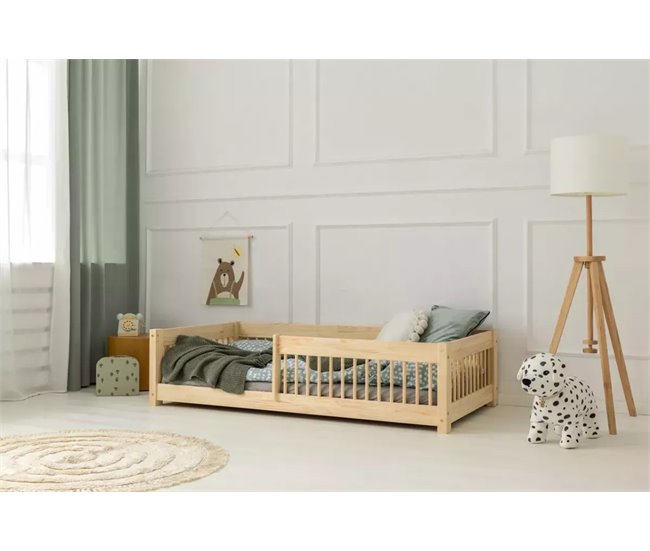 Cama infantil de madeira Mila Montessori CPW 120x180 Natural