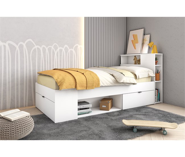 Cama compacta KOMPACT 90x190cm Branco