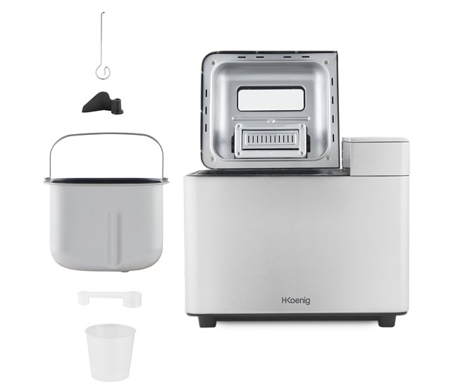 Máquina de fazer pão Bake440 H.koenig Cinza