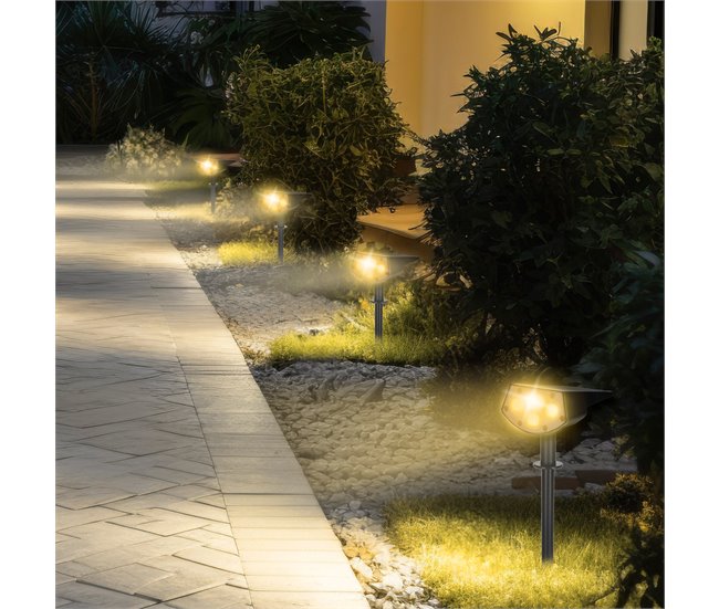 Aktive Projetor LED solar 5-10 lúmens Design 2 em 1 Preto