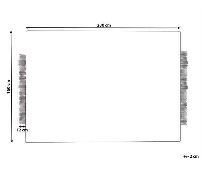 Beliani De tejido plano DIVARLI 160x230 Bege