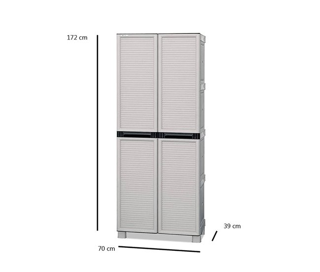 Armário de exterior em PVC Cinza