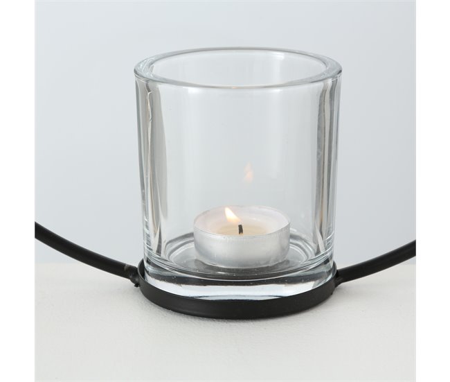 Suporte para velas RUMBA preto 30cm Preto